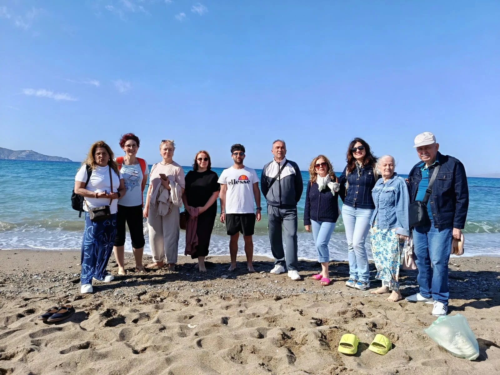 Foto di gruppo sulla costa — Creta, Grecia