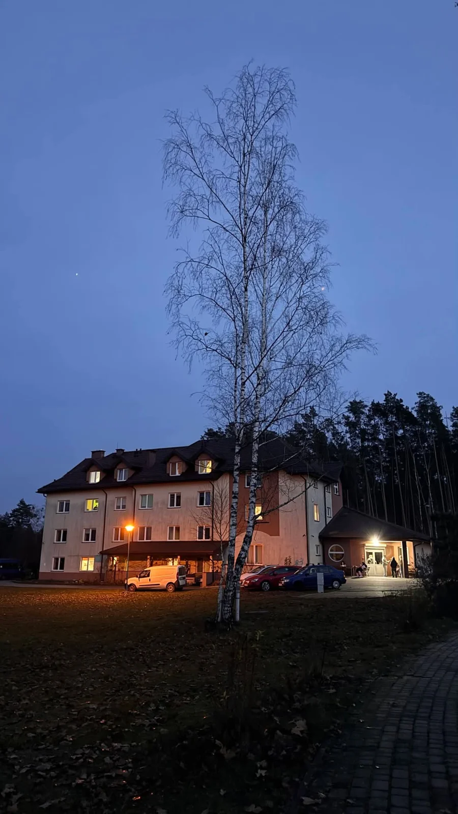 Paesaggio al tramonto durante la mobilità — Polonia